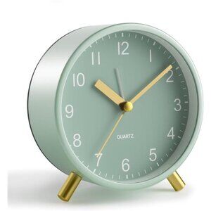 Analog Alarm Clock, 4 inch Super Silent Non Ticking Small Clock